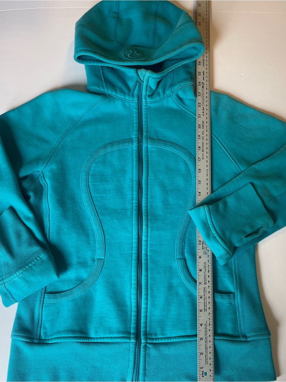 Sz 8 Lululemon Women's Scuba Classic Full Zip Hoodie Jacket Teal Green